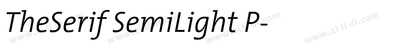 TheSerif SemiLight P字体转换